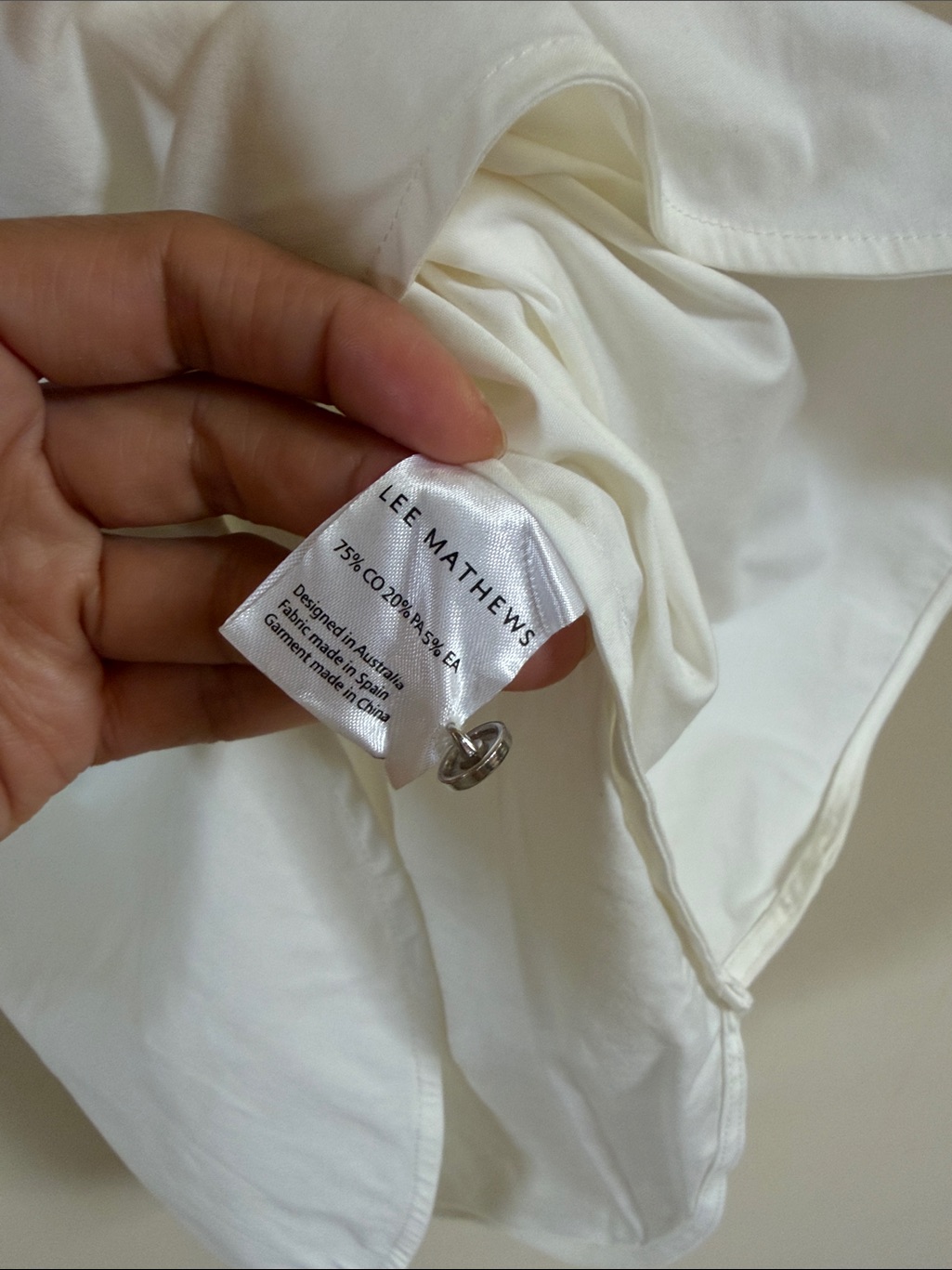 Lee Mathews White Split-Sleeve Tank Top L5 — image 4 of 8